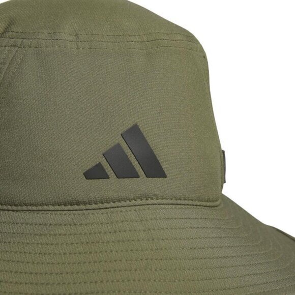 ⚡Adidas Men Olive Strata Green/Black/5.0 100% Polyester Sun Athletic Bucket Hat - Picture 3 of 6